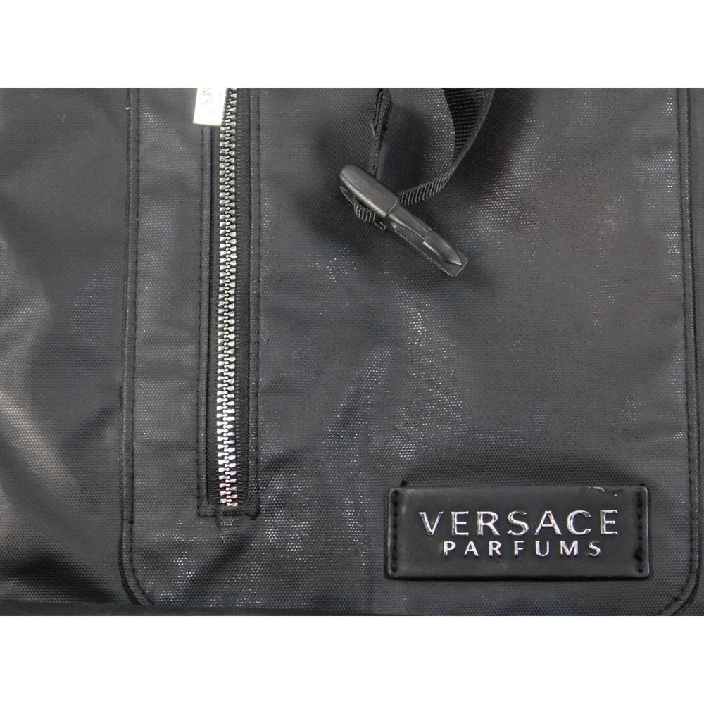 Versace Parfums Women's Black Backpack Travel Casual Roll Top Bag Pre-Owned